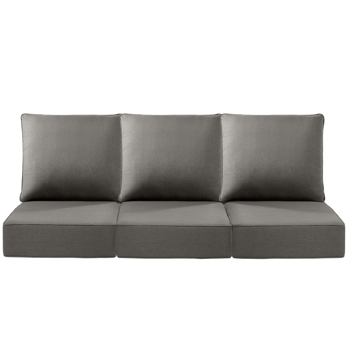 Luxury 22x24/22x25 6-Inch Outdoor Cushions - Water Resistant 1 Set Zippered Patio Chair Back&Seat Cushion for Wicker Dining Rocking Swivel Chairs Loveseat Couch Sectional Sofa - Orange