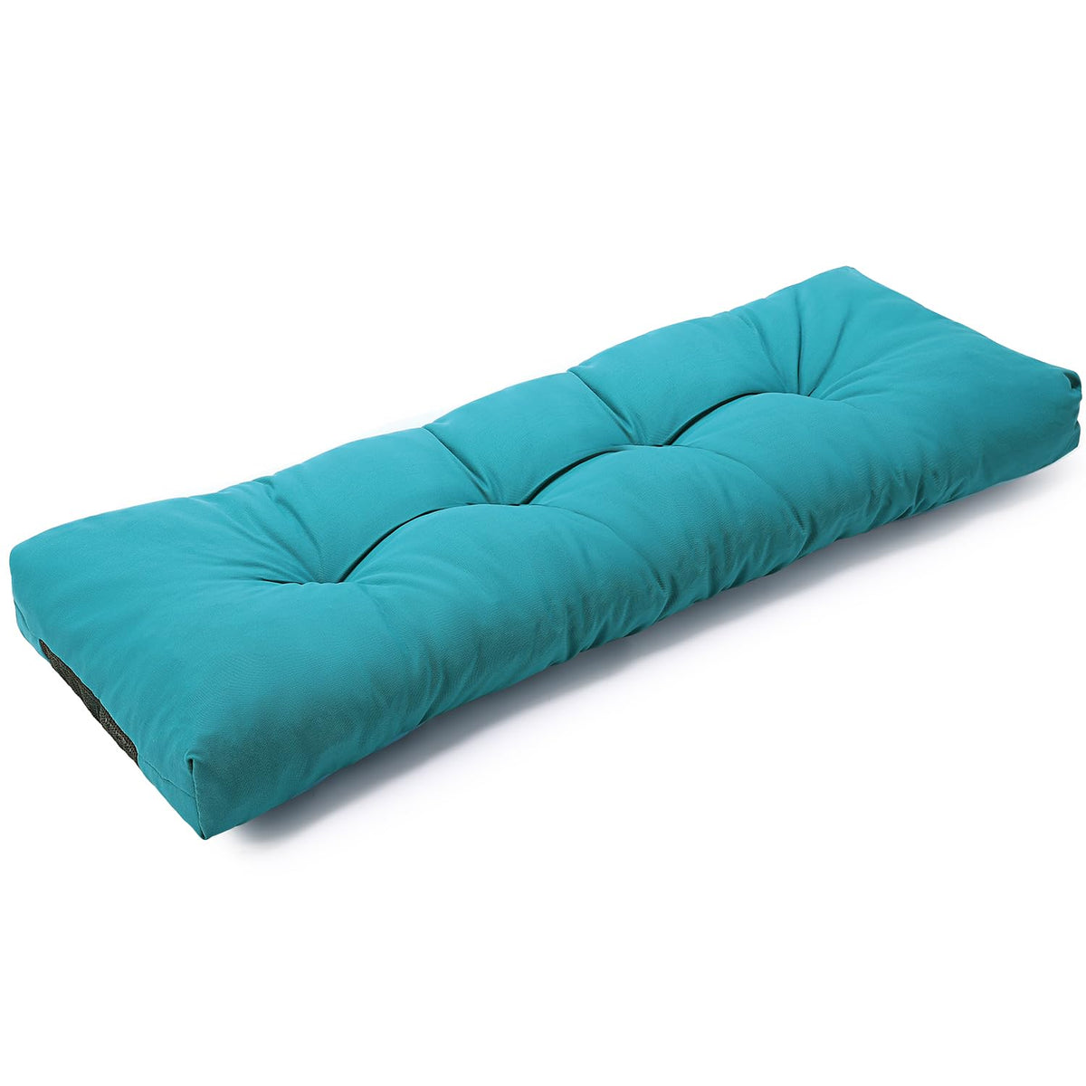 SUNROX LokGrip Non Slip Tufted Memory Foam Bench Cushion, FadeShield Water Resistant Durable Thicken Outdoor/Indoor Bench Seat Pads 36x14x4 inch, Heather Grey