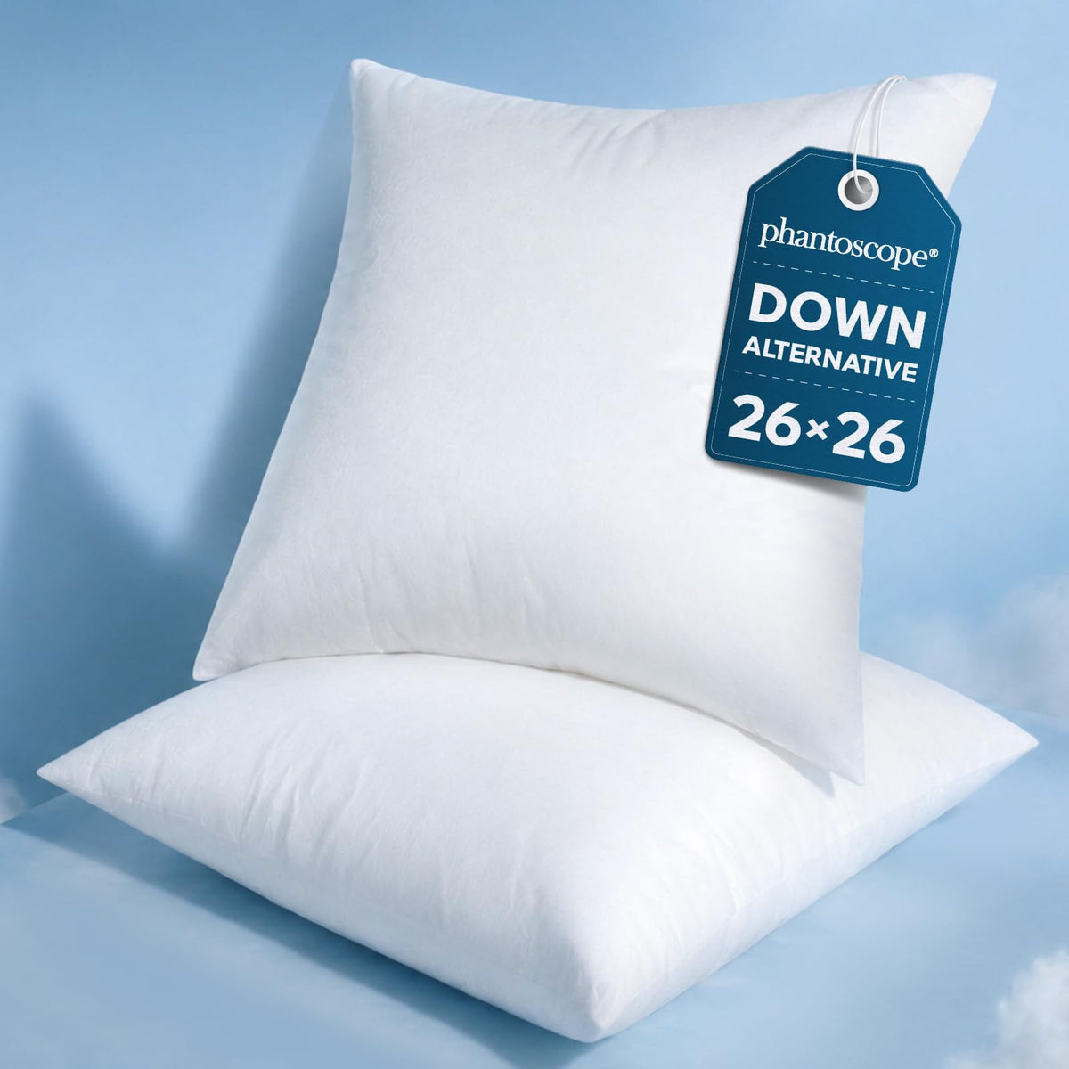 Phantoscope Throw Pillow Inserts Decorative Throw Pillows 18x18 Inch 2 Pack