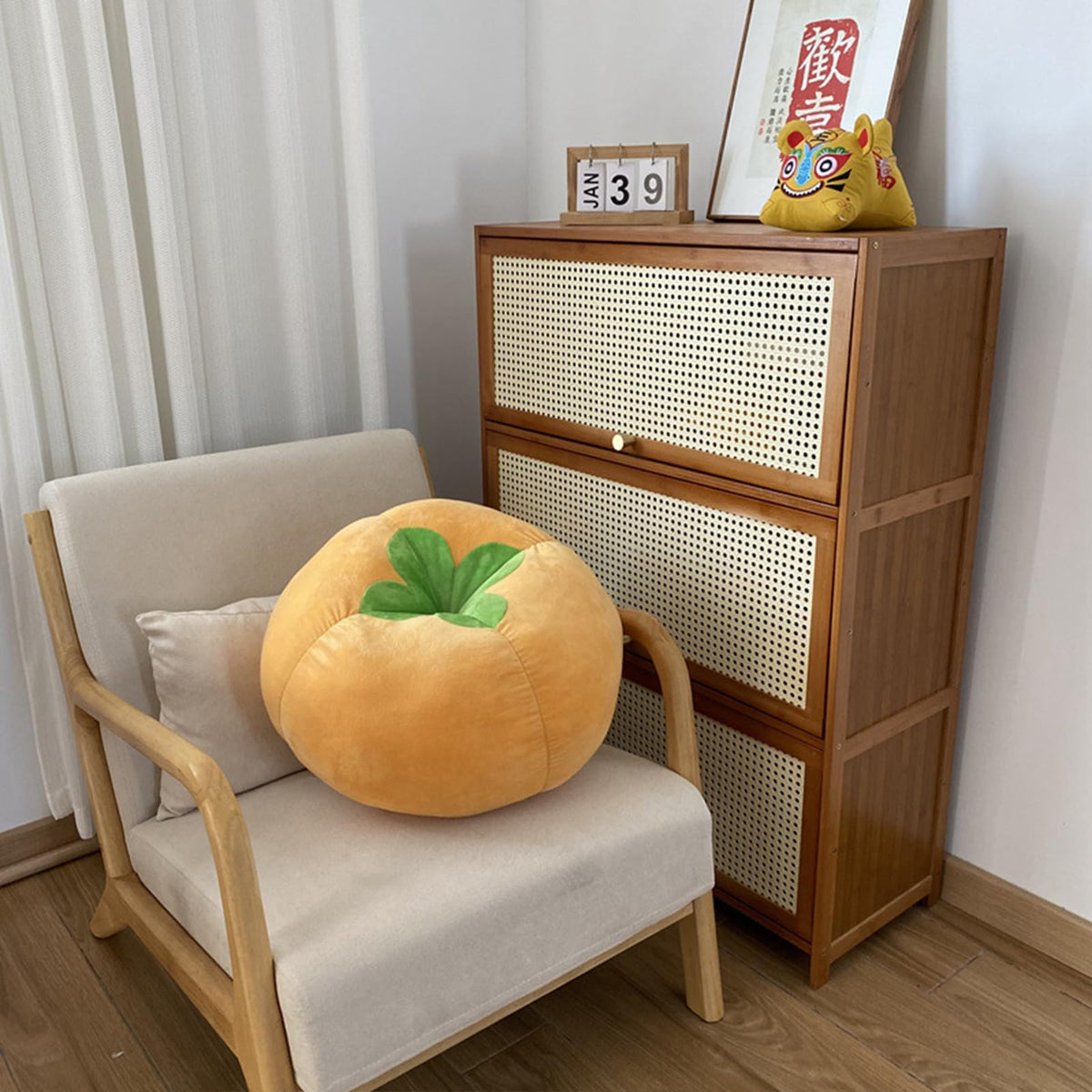 Tomato-Shaped Cushion Pillow - Soft and Comfortable Sofa, Bay Window Backrest, Floor Cushion, and Chair Filler Pillow for Living Room, Bedroom, or Office Decor