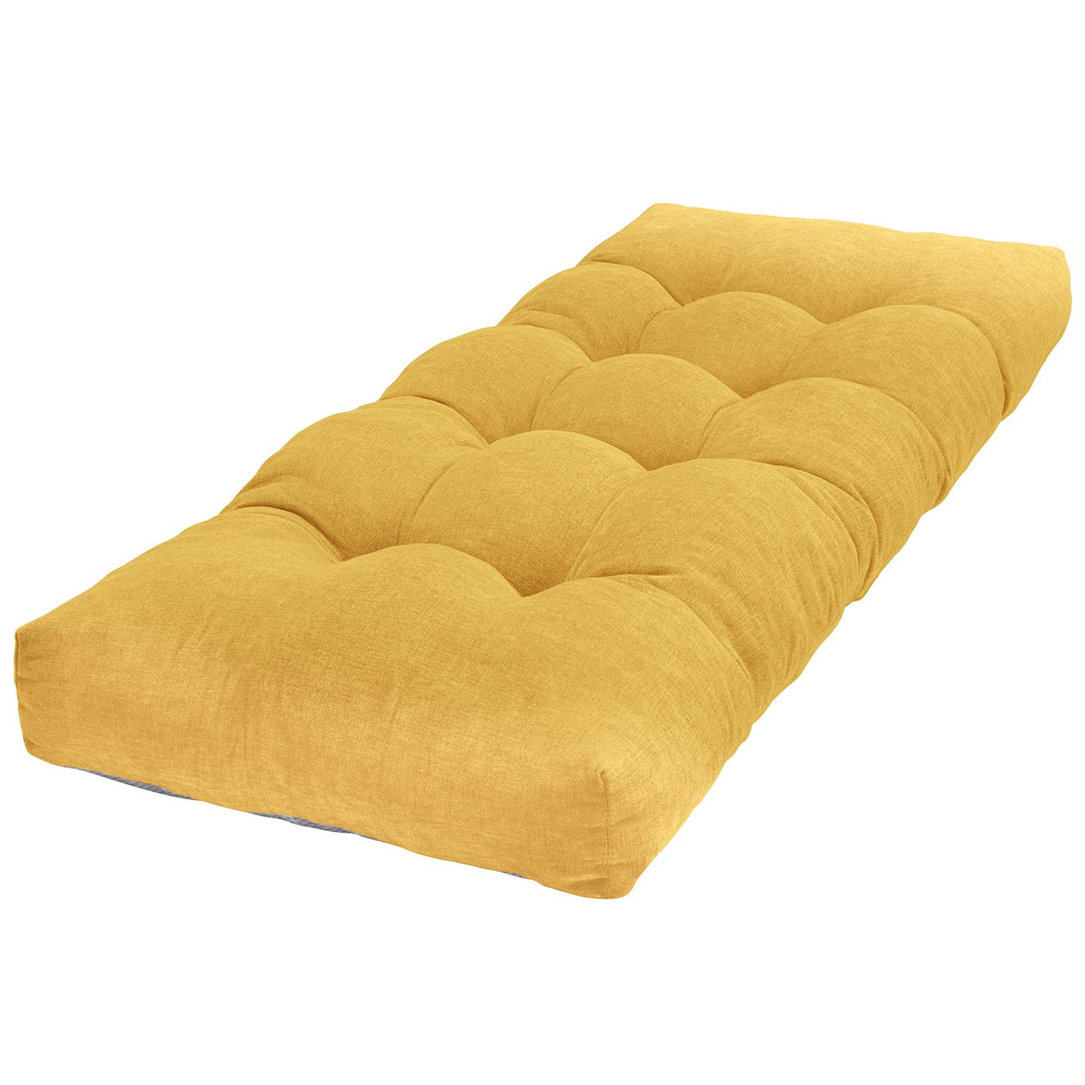 36 Inch Bench Cushion, Tufted Window Seat Cushion with High-Density Memory Foam, Soft Chenille Non-Slip Indoor Furniture Pad for Bay Window, Dining Bench, Entryway (Oyster White, 36x14x4)
