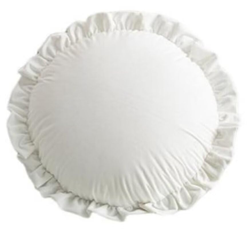 Heart Ruffled Throw Pillow,Satin Heart Throw Pillow Bow Pillows Wedding Gifts Pillows Decorative Cushion for Sofa Bed Bay Window 20×16 inch,White