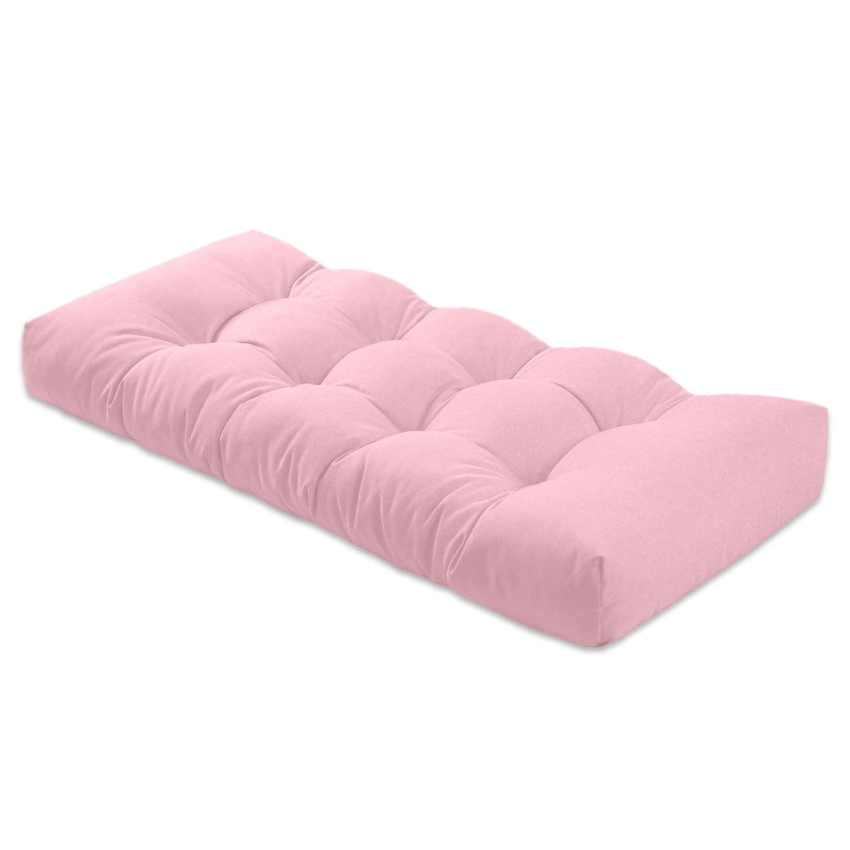 Bench Cushion 30 inches,Indoor/Outdoor Non-Slip Tufted Cushions, Premium Waterproof Linen, Soft Piano Sofa Cushions, Entryway Storage, Bay Window, High-Density Memory Foam(Light Pink-30x14x4in)