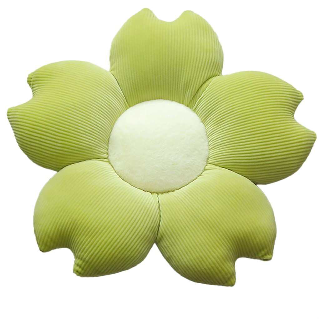 Flower-Shaped Daisy Pillow Sofa Cushion Round Center Flower Chair Cushion Bay Window Tatami Decoration Office Cushion car Cushion (50*50cm/20*20inch, Sunflower Yellow-Brown)