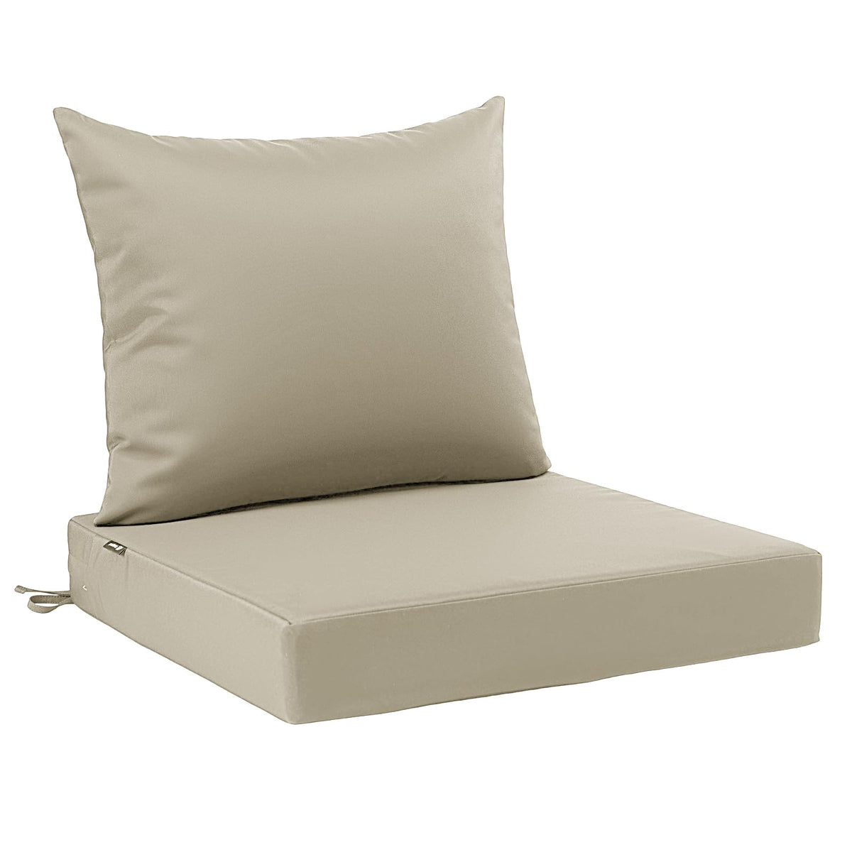 Favoyard Outdoor Patio Seat Cushions Set, 22 x 24 Inch, Waterproof, Beige