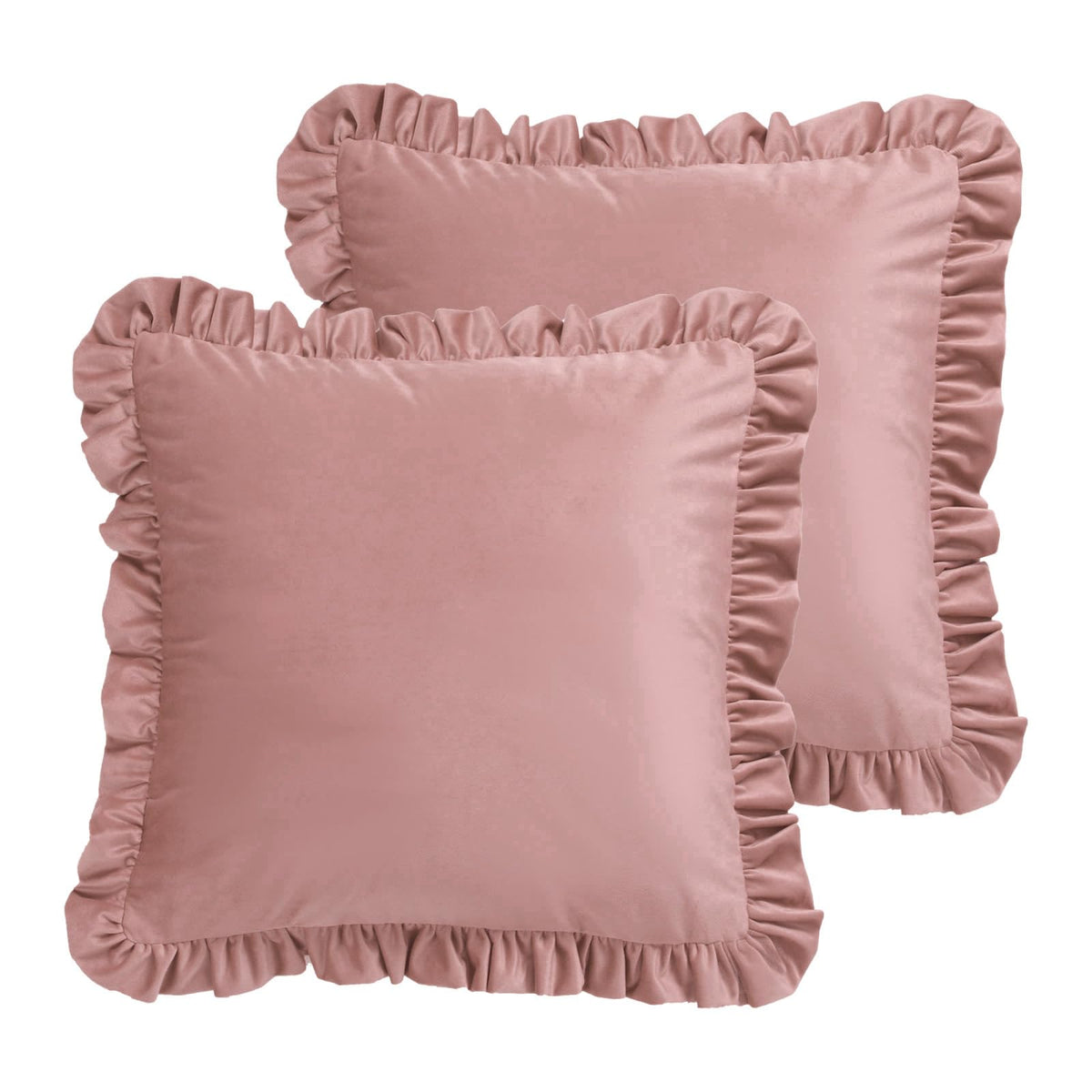 ISAENNE Designer Elegant Velvet Solid Throw Pillow Cover,Set of 2,22"x22"
