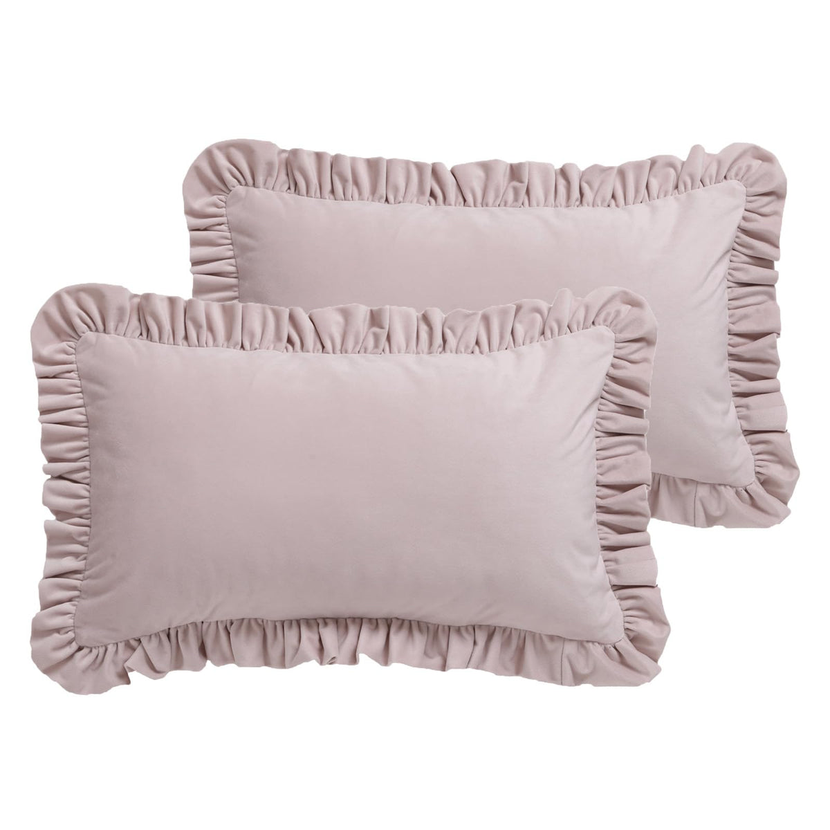 ISAENNE Designer Elegant Velvet Solid Throw Pillow Cover,Set of 2,22"x22"