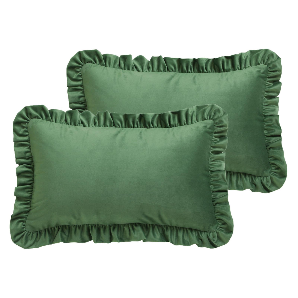 ISAENNE Designer Elegant Velvet Solid Throw Pillow Cover,Set of 2,22"x22"