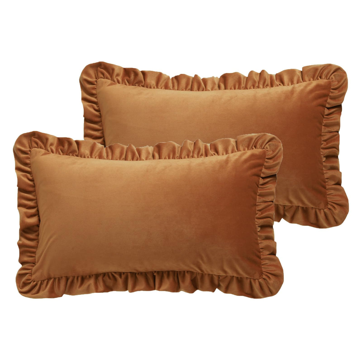 ISAENNE Designer Elegant Velvet Solid Throw Pillow Cover,Set of 2,22"x22"