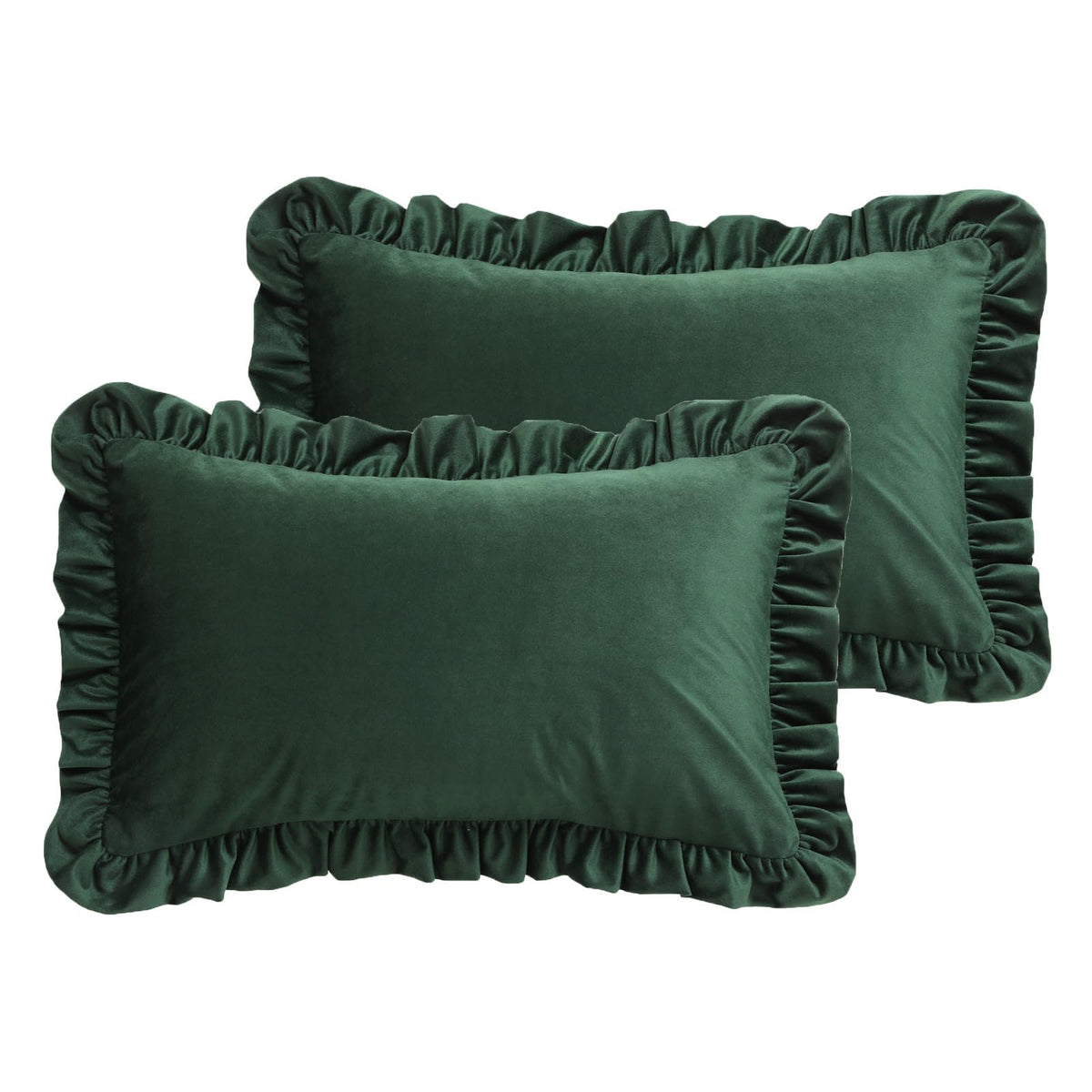 ISAENNE Designer Elegant Velvet Solid Throw Pillow Cover,Set of 2,22"x22"