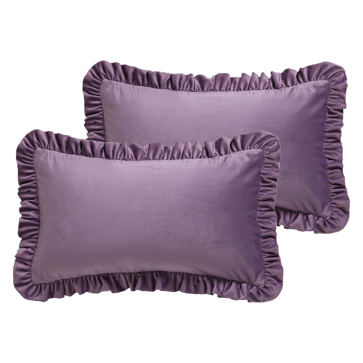 ISAENNE Designer Elegant Velvet Solid Throw Pillow Cover,Set of 2,22"x22"