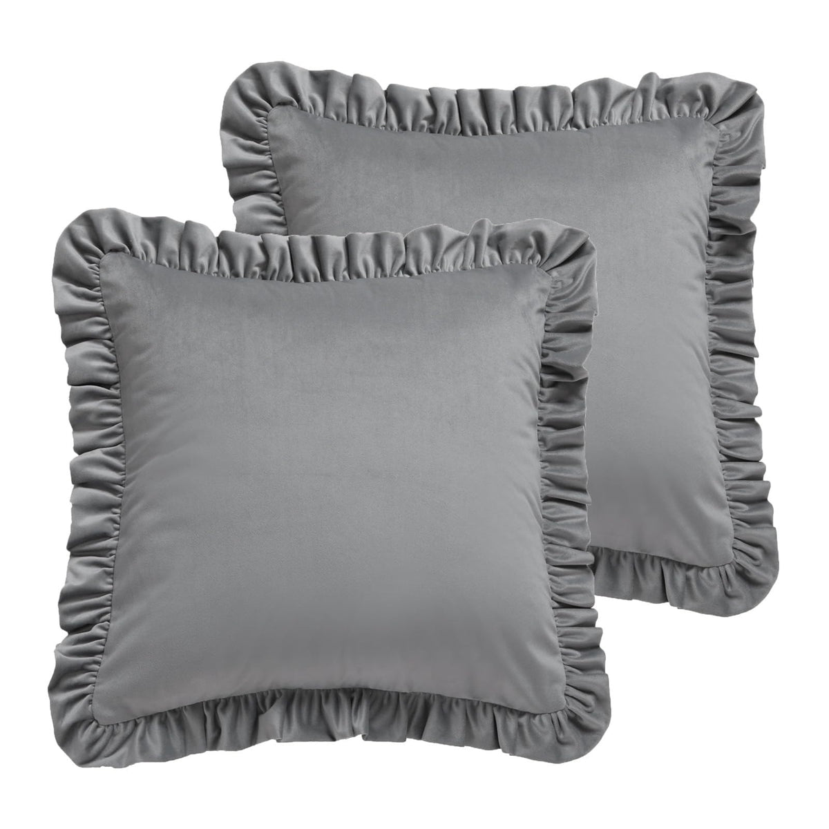 ISAENNE Designer Elegant Velvet Solid Throw Pillow Cover,Set of 2,22"x22"