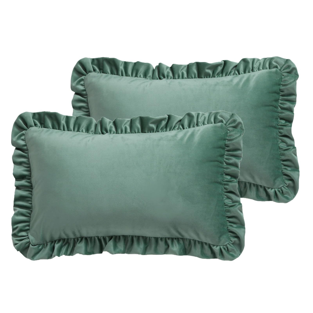 ISAENNE Designer Elegant Velvet Solid Throw Pillow Cover,Set of 2,22"x22"