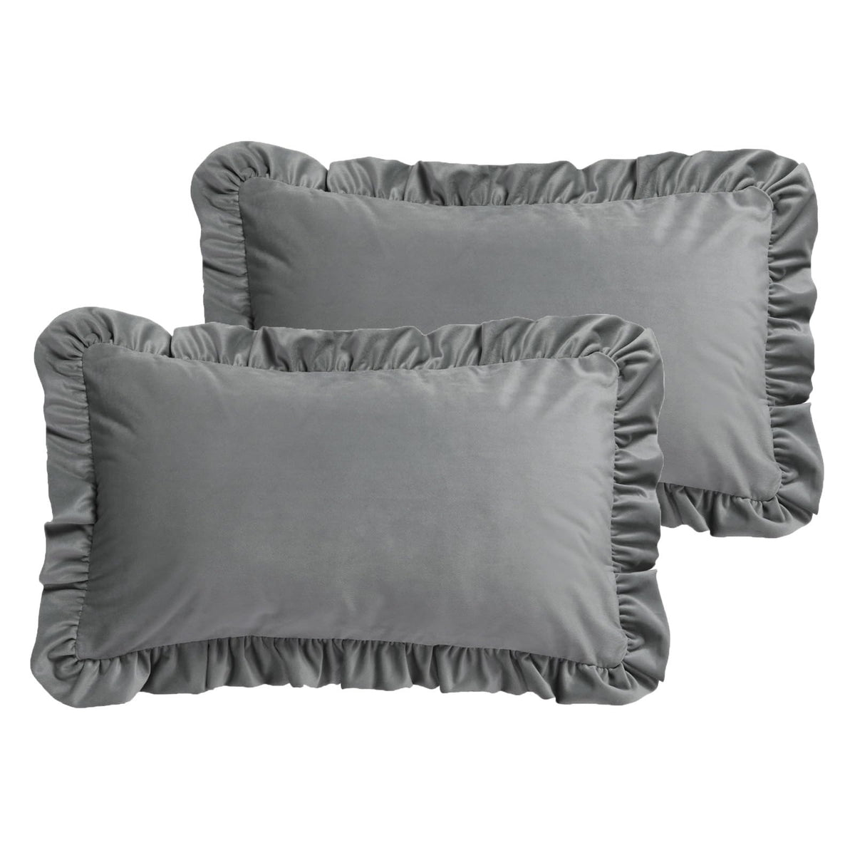 ISAENNE Designer Elegant Velvet Solid Throw Pillow Cover,Set of 2,22"x22"