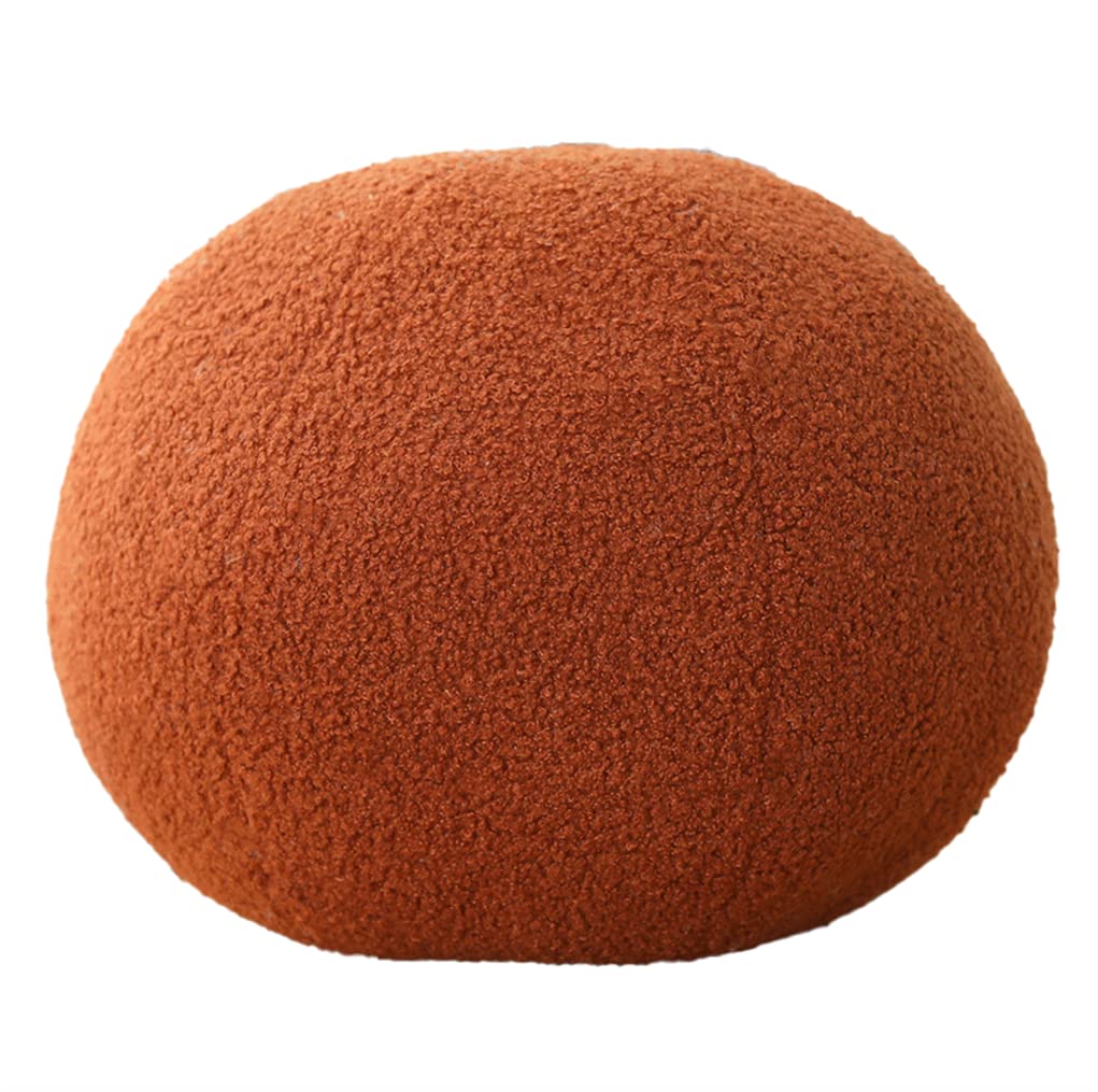 Plush Spherical Pillow Bedroom Living Room Sofa Round Waist Cushion Flower Cushion Nordic Bay Window Tatami Decoration Pillow (Ball 30cm/11.8inch, Off White Ball)