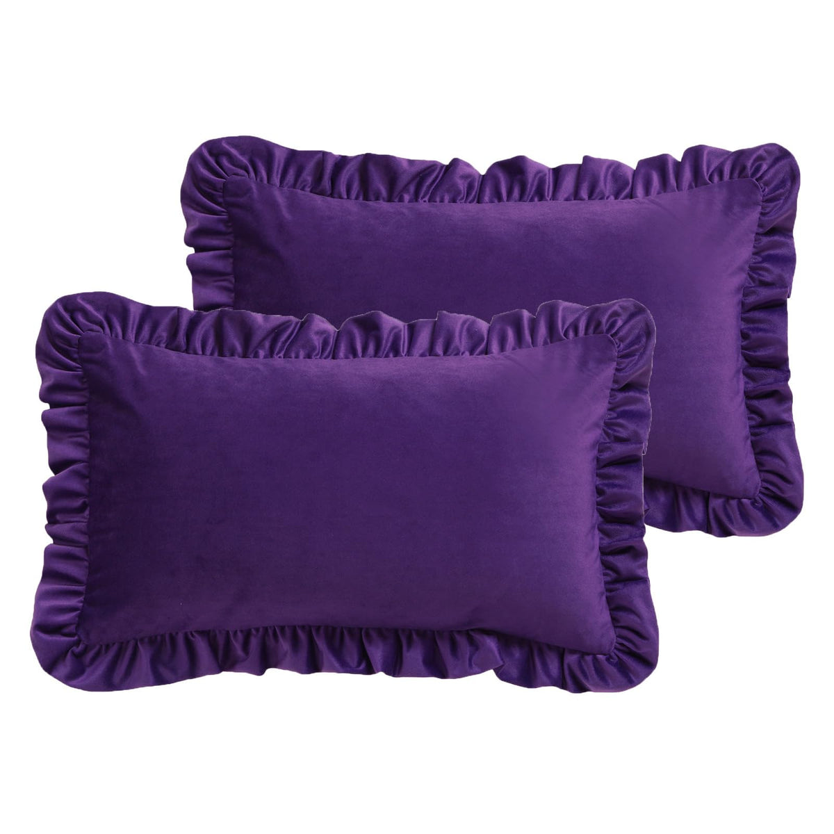 ISAENNE Designer Elegant Velvet Solid Throw Pillow Cover,Set of 2,22"x22"