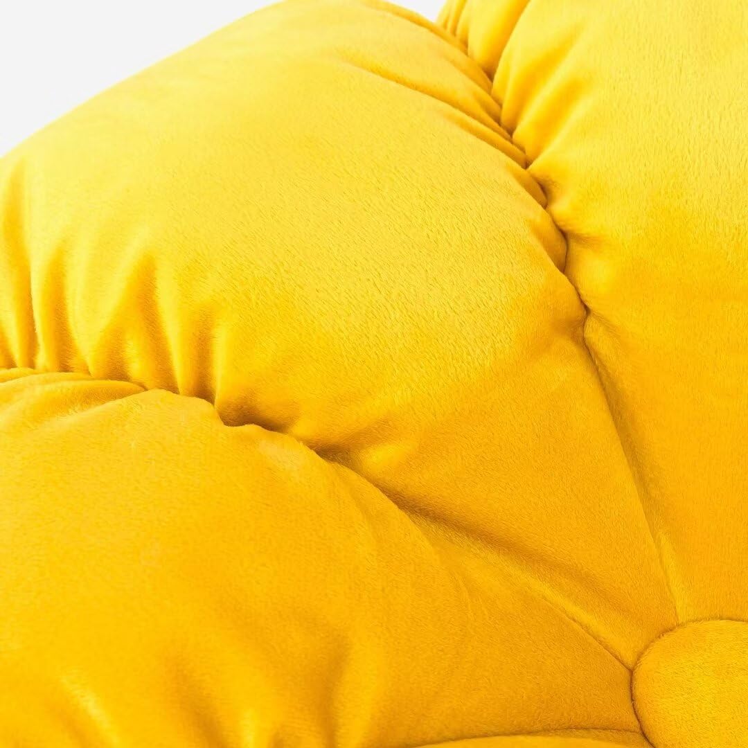 Round Velvet Throw Pillows, 18" Round Eight-petaline Pumpkin Pillow Sofa Cushion Bay Window Pillow Bedroom Balcony Decorative Cushion Orange