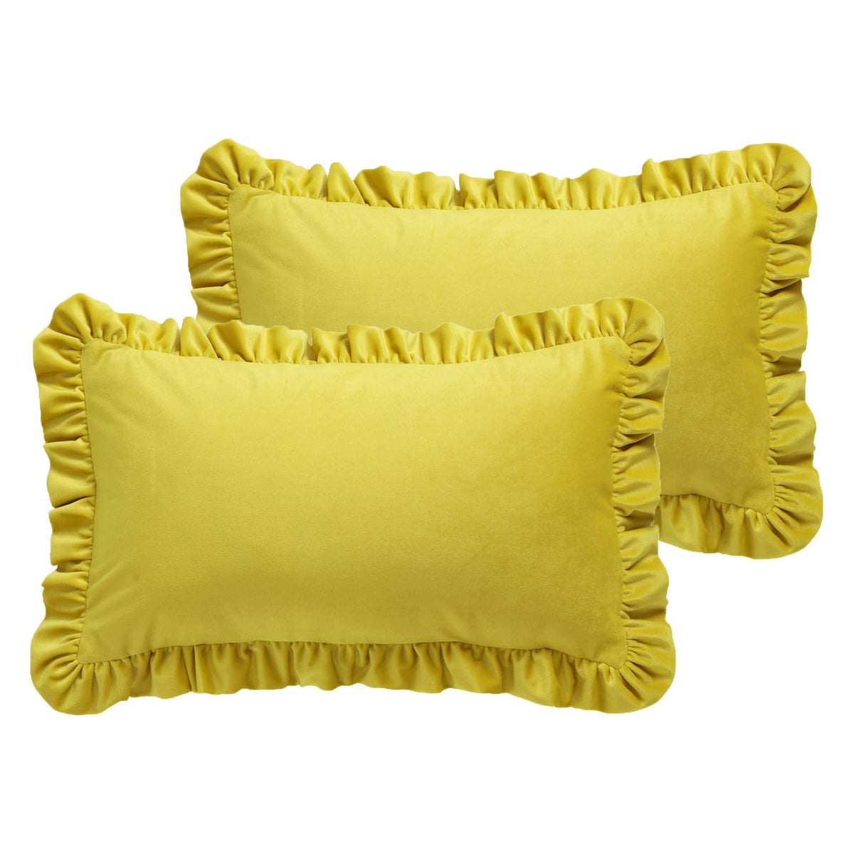 ISAENNE Designer Elegant Velvet Solid Throw Pillow Cover,Set of 2,22"x22"