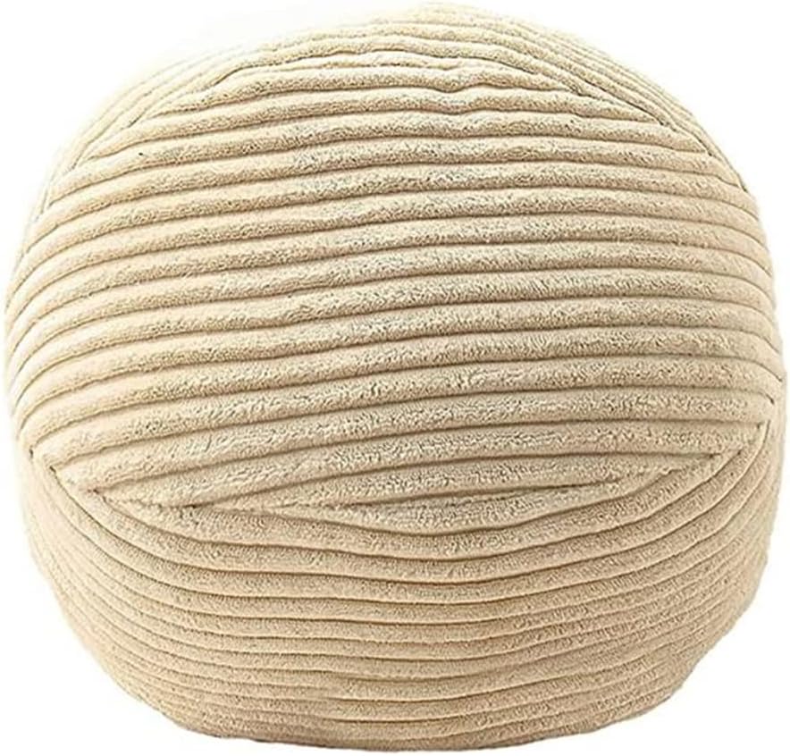 Plush Spherical Pillow Bedroom Living Room Sofa Round Waist Cushion Flower Cushion Nordic Bay Window Tatami Decoration Pillow (Ball 30cm/11.8inch, Off White Ball)