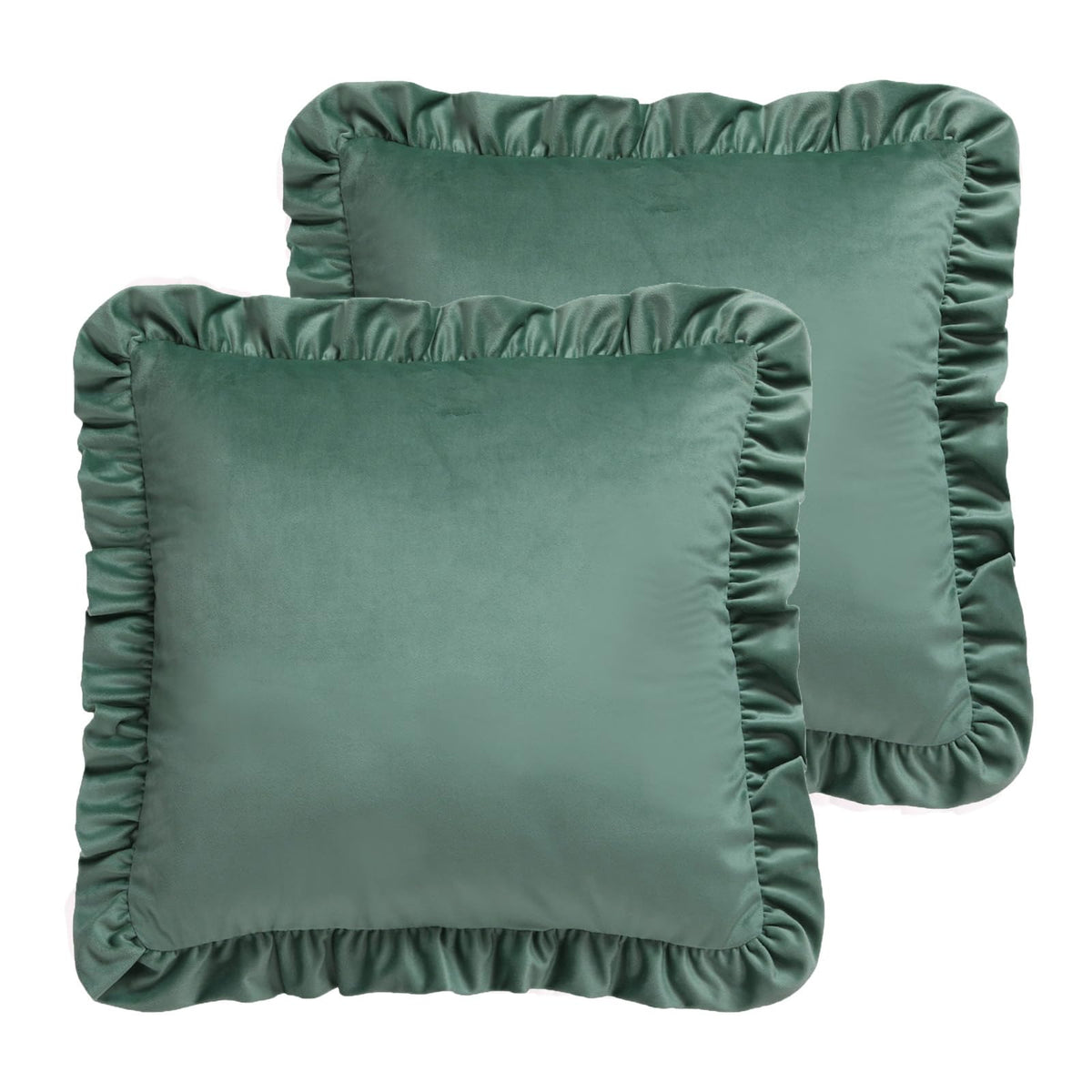 ISAENNE Designer Elegant Velvet Solid Throw Pillow Cover,Set of 2,22"x22"