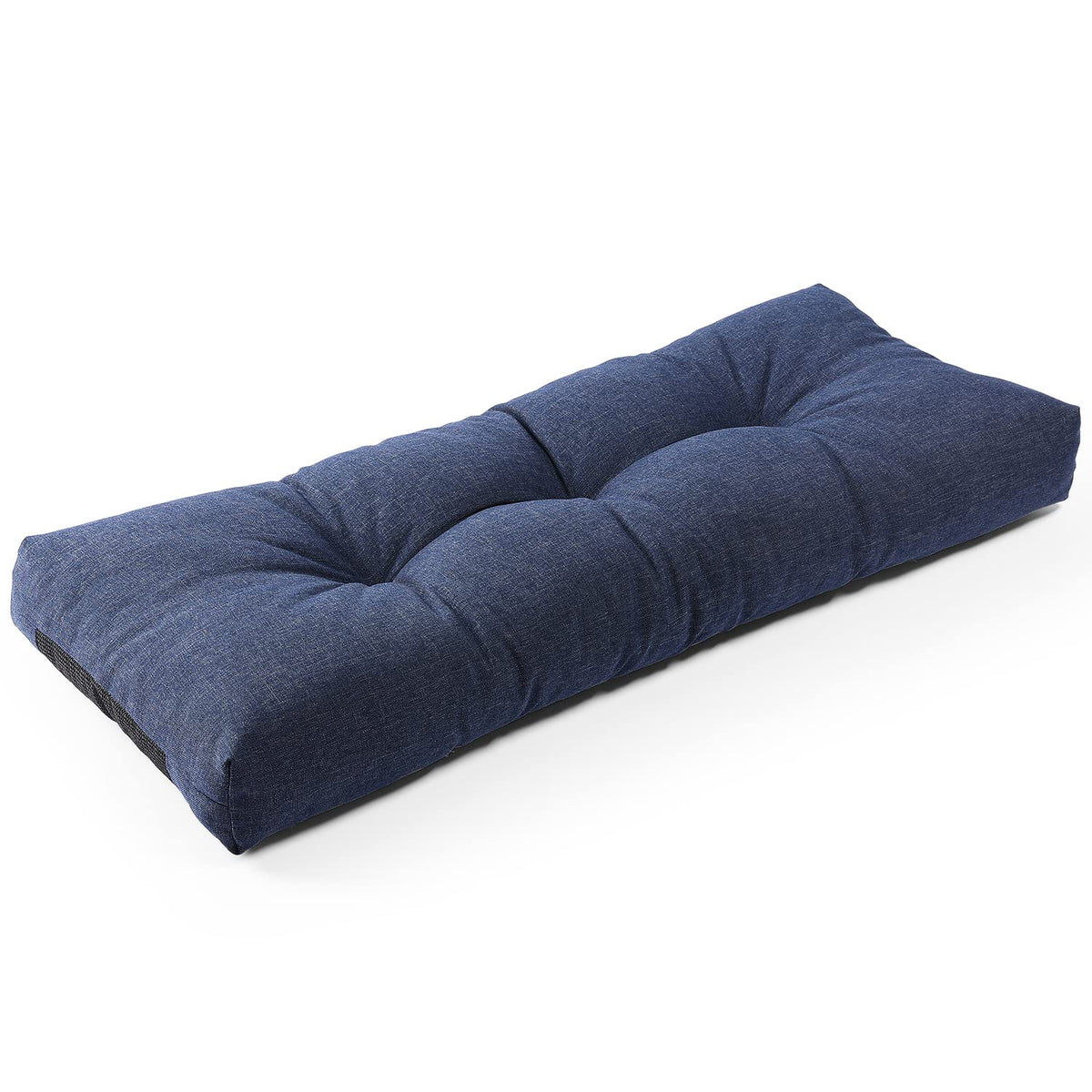 SUNROX LokGrip Non Slip Tufted Memory Foam Bench Cushion, FadeShield Water Resistant Durable Thicken Outdoor/Indoor Bench Seat Pads 36x14x4 inch, Heather Grey