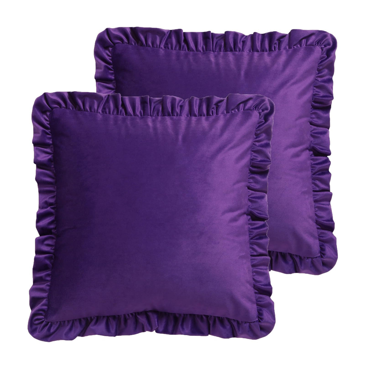 ISAENNE Designer Elegant Velvet Solid Throw Pillow Cover,Set of 2,22"x22"