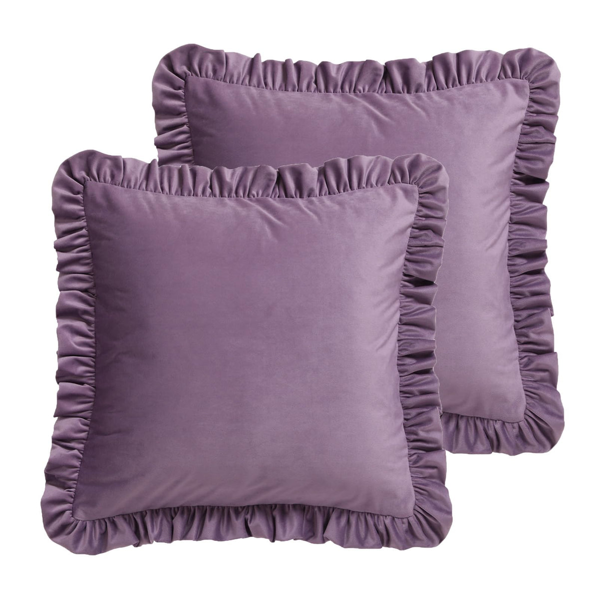 ISAENNE Designer Elegant Velvet Solid Throw Pillow Cover,Set of 2,22"x22"