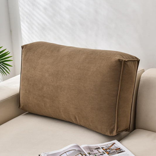 Couch Back Cushion Pillow - Sofa Lumbar Support Pillows with Removable Cover, Reading Pillows Back Support Pillow Waist Cushion for Headboard Sofa Bedside Bay Window (Brown, 23x17x4Inch)