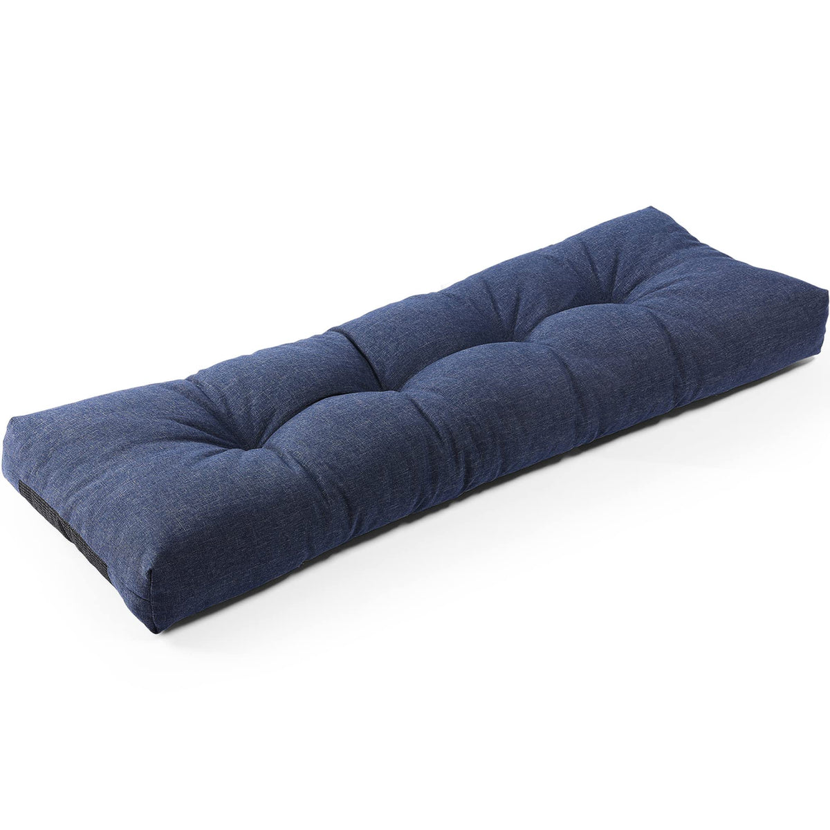 SUNROX LokGrip Non Slip Tufted Memory Foam Bench Cushion, FadeShield Water Resistant Durable Thicken Outdoor/Indoor Bench Seat Pads 36x14x4 inch, Heather Grey
