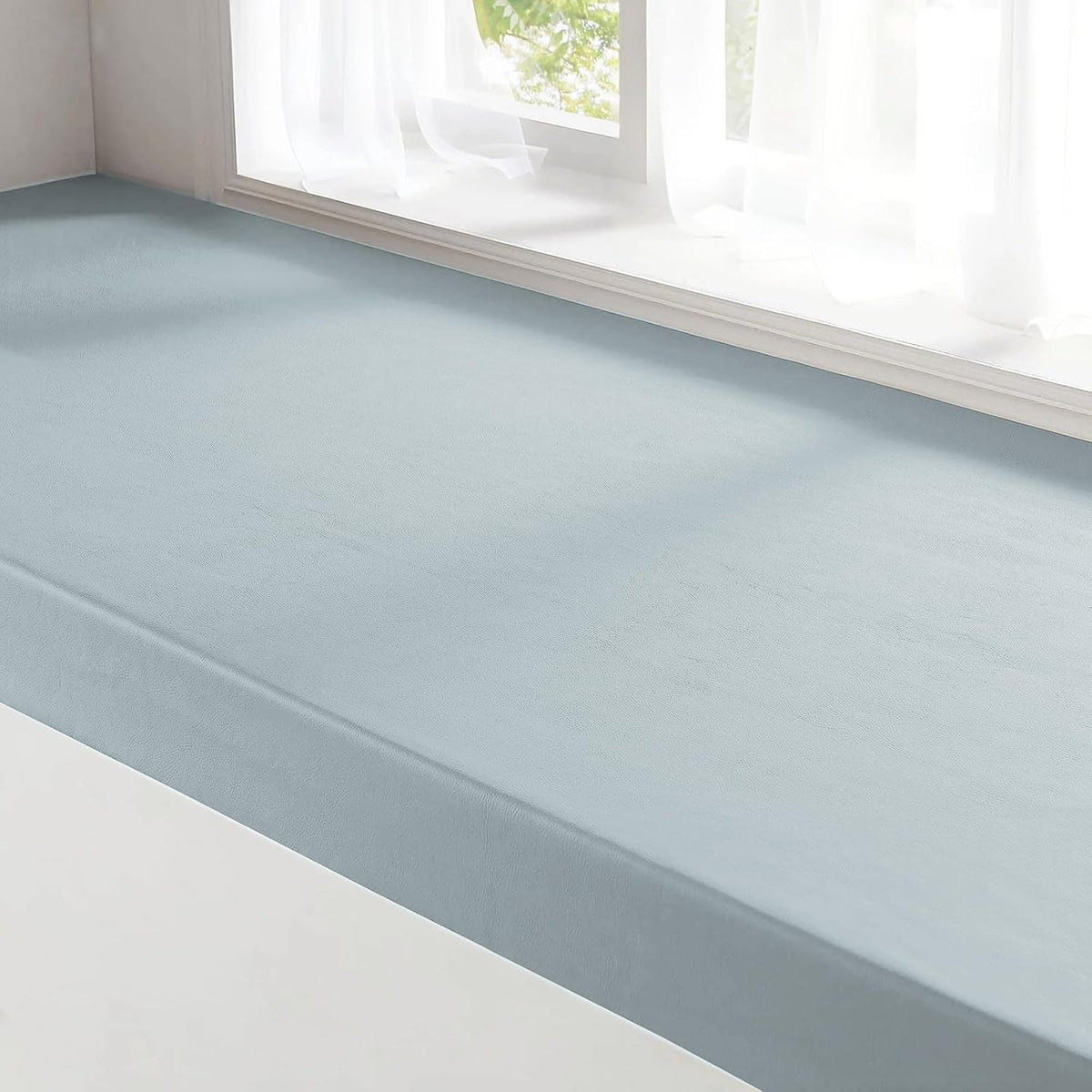 MOZIMO Bay Window Cushion 35.43x7.87in 50D high-Resilience Foam, Waterproof and Scratch-Proof. Suitable for Indoor Furniture, Entryways, Reading Corners, Kitchens, and Dining Rooms. -Khaki.