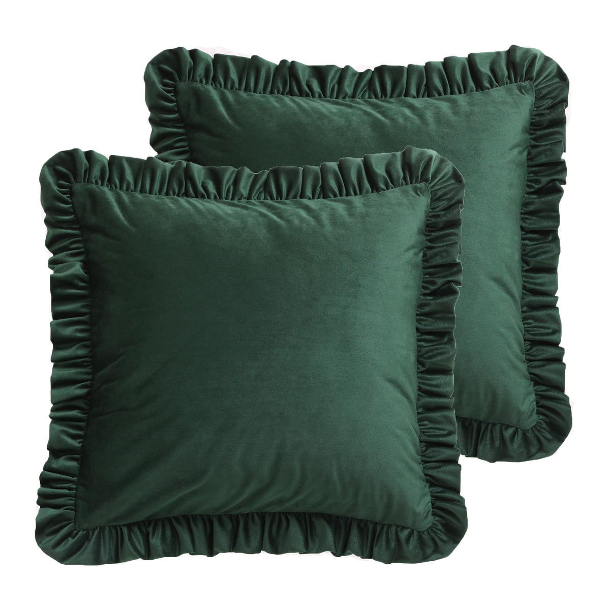 ISAENNE Designer Elegant Velvet Solid Throw Pillow Cover,Set of 2,22"x22"