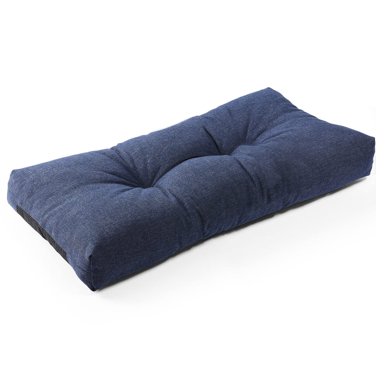 SUNROX LokGrip Non Slip Tufted Memory Foam Bench Cushion, FadeShield Water Resistant Durable Thicken Outdoor/Indoor Bench Seat Pads 36x14x4 inch, Heather Grey