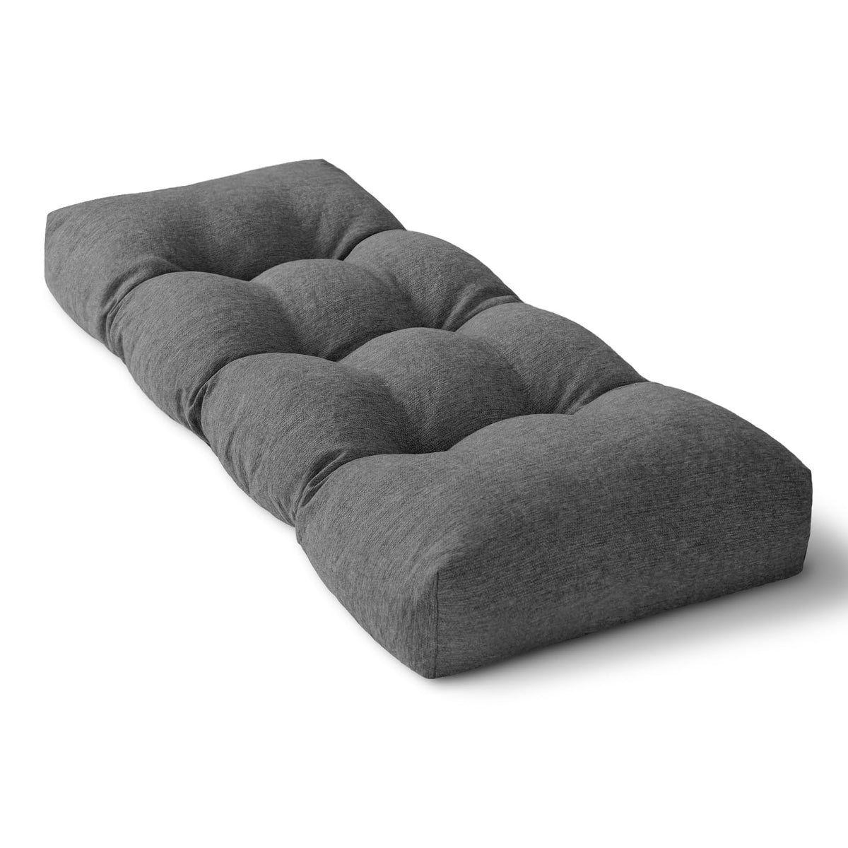 72 Inch Bench Cushion with Non-Slip Bottom - High Density Foam Tufted Long Seat Pad for Indoor Window, Dining, Piano & Garden Furniture(Dark Gray, 72x16x4)