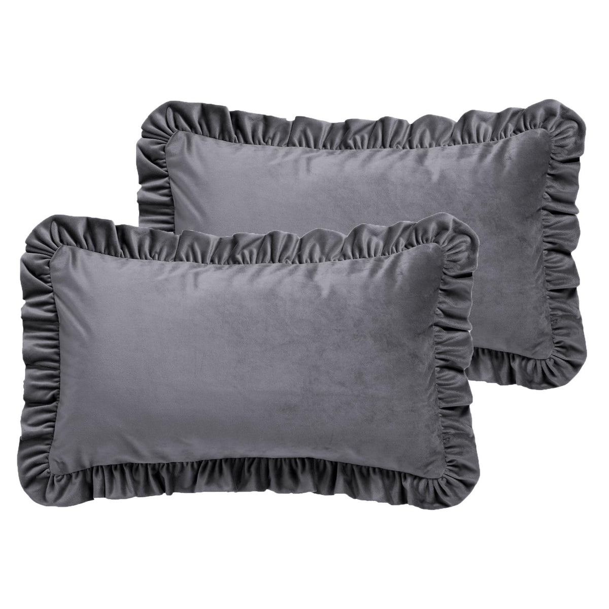 ISAENNE Designer Elegant Velvet Solid Throw Pillow Cover,Set of 2,22"x22"