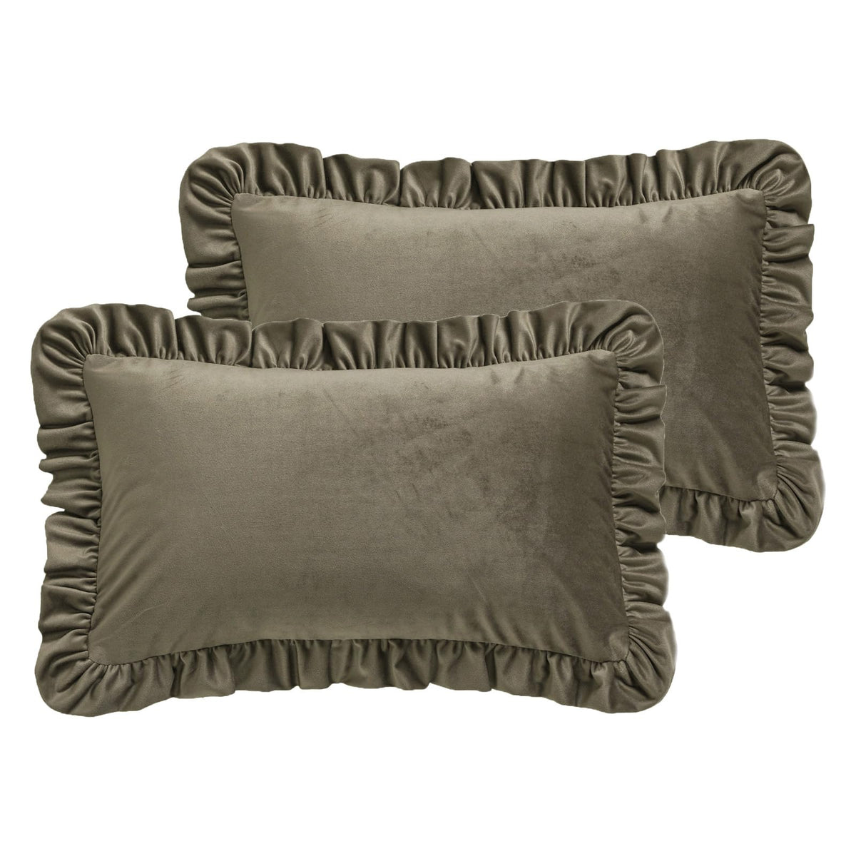 ISAENNE Designer Elegant Velvet Solid Throw Pillow Cover,Set of 2,22"x22"