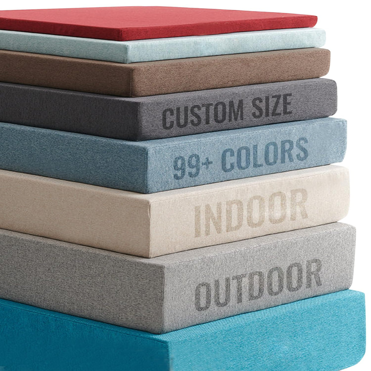 Avenix Custom Size Bay Window Bench Seat Cushions Indoor/Outdoor Bench Cushions, 75D Memory Foam/Anti-Slip/Scratch Custom Bench Cushions for Breakfast/Reading Nook/Kitchen Dining Entryway Mudroom