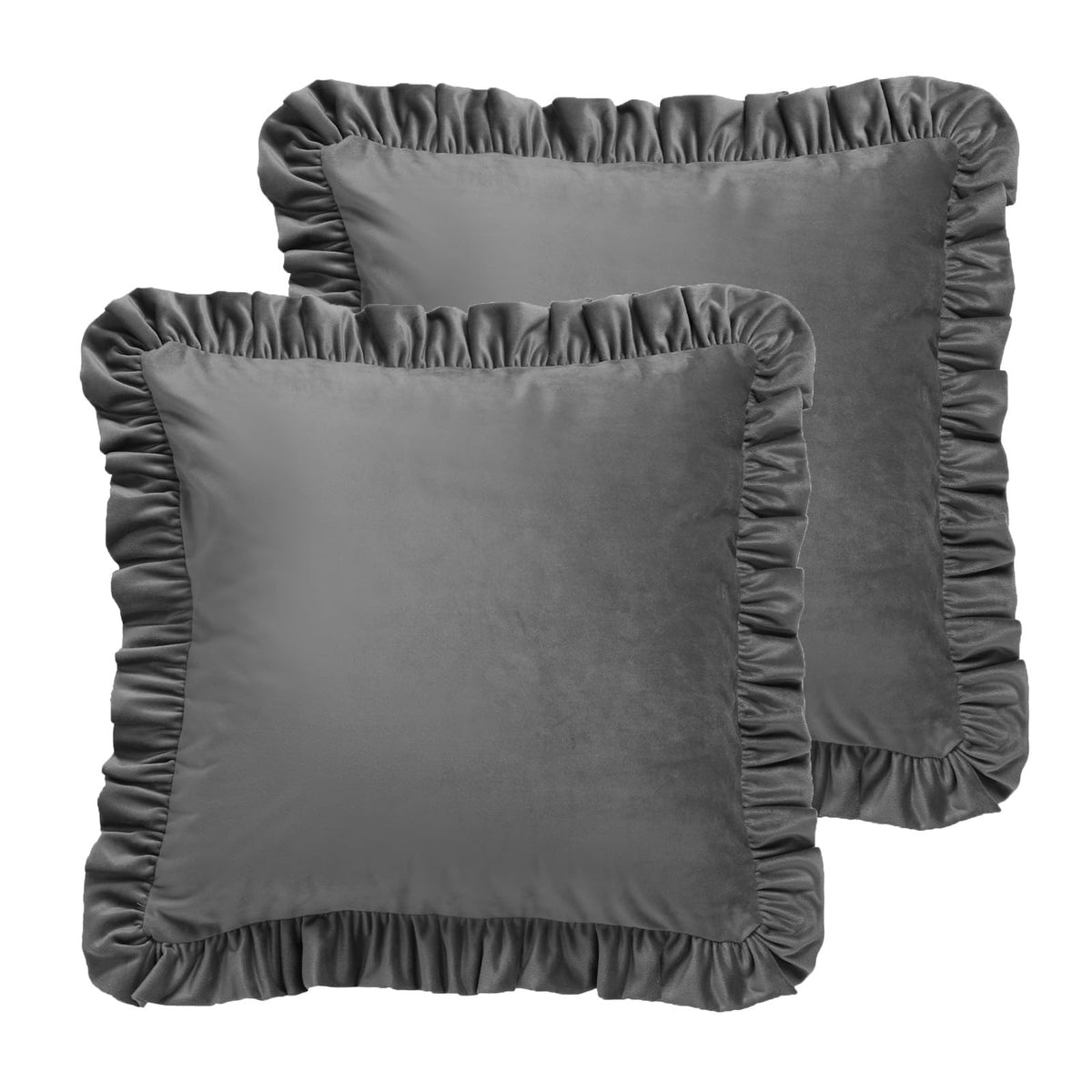ISAENNE Designer Elegant Velvet Solid Throw Pillow Cover,Set of 2,22"x22"