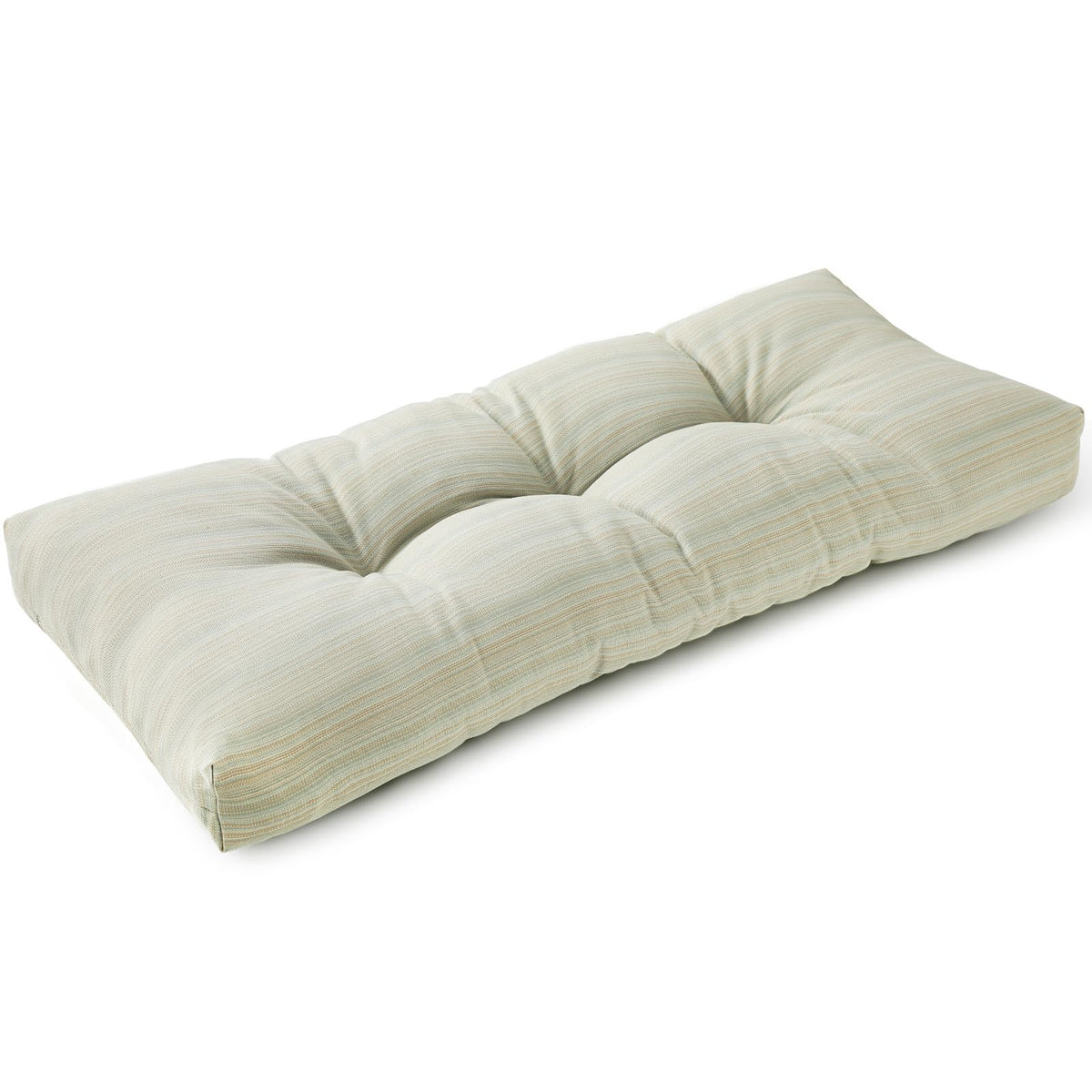 SUNROX LokGrip Non Slip Tufted Memory Foam Bench Cushion, FadeShield Water Resistant Durable Thicken Outdoor/Indoor Bench Seat Pads 36x14x4 inch, Heather Grey