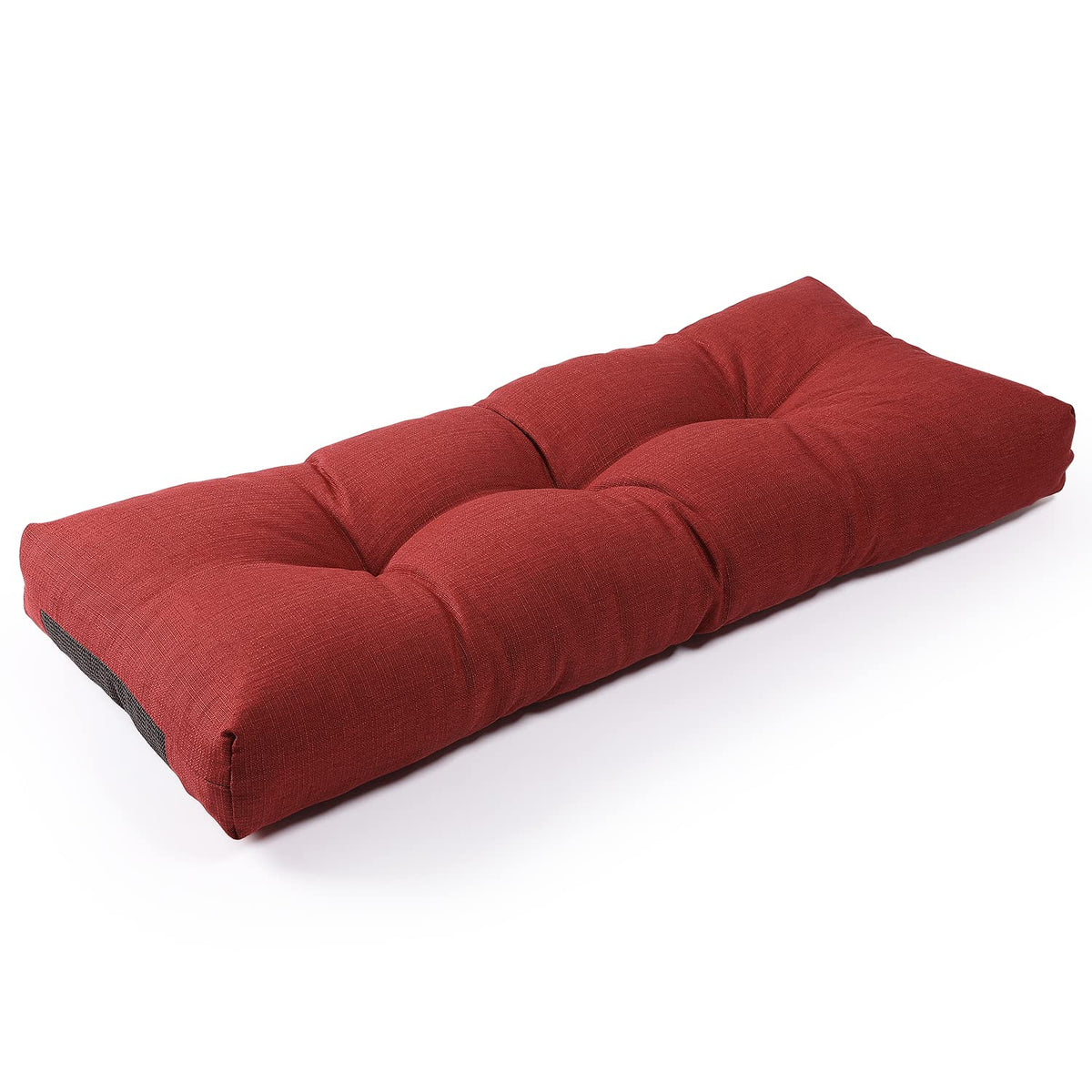 SUNROX LokGrip Non Slip Tufted Memory Foam Bench Cushion, FadeShield Water Resistant Durable Thicken Outdoor/Indoor Bench Seat Pads 36x14x4 inch, Heather Grey