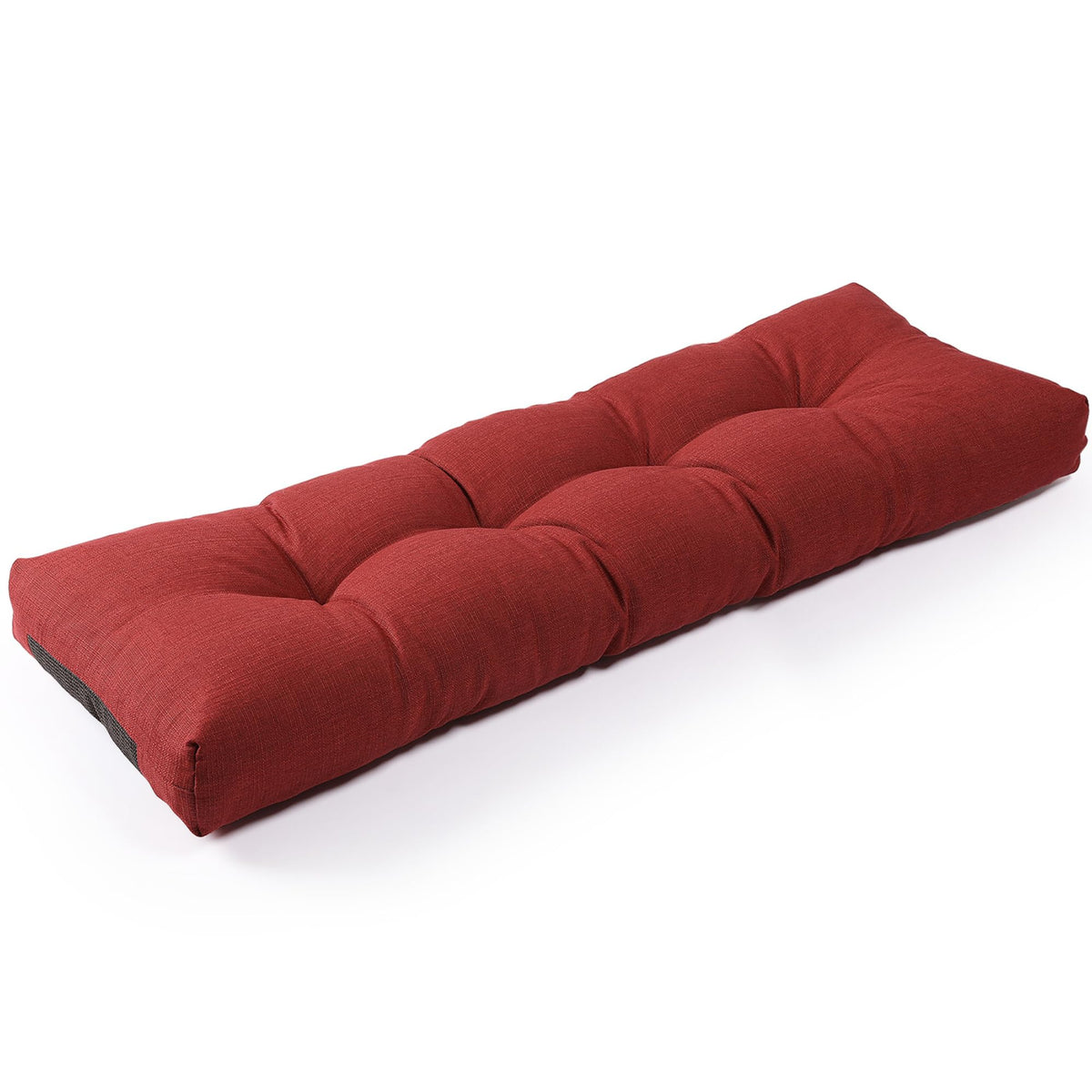 SUNROX LokGrip Non Slip Tufted Memory Foam Bench Cushion, FadeShield Water Resistant Durable Thicken Outdoor/Indoor Bench Seat Pads 36x14x4 inch, Heather Grey