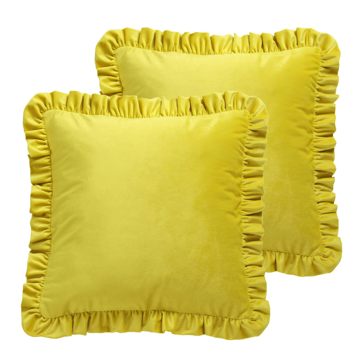 ISAENNE Designer Elegant Velvet Solid Throw Pillow Cover,Set of 2,22"x22"