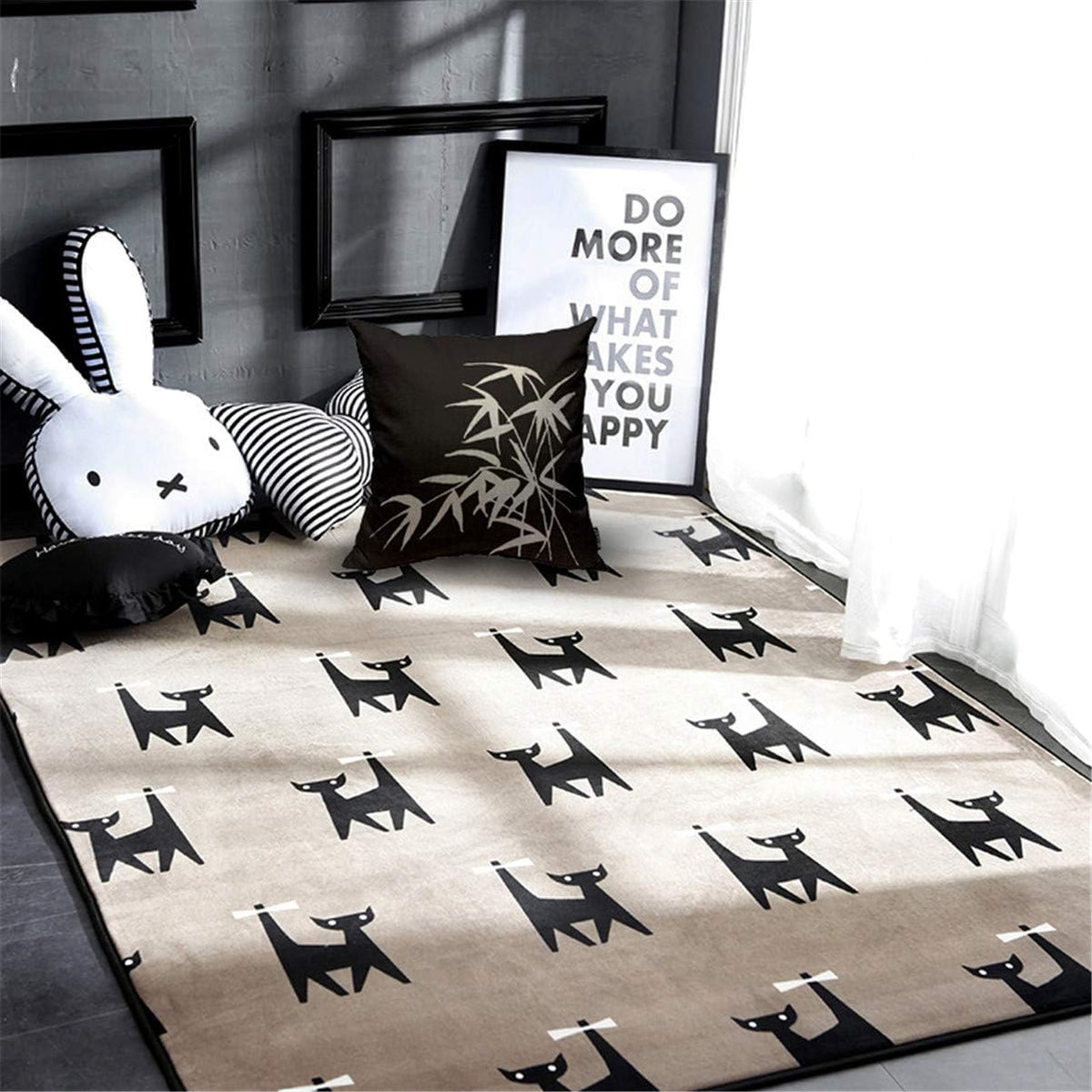 Mugod Throw Pillow Cover Leaves Black White Tropical Asian Home Decorative Square Pillow Case for Men Women Bedroom Livingroom Cushion Cover 18x18 Inch