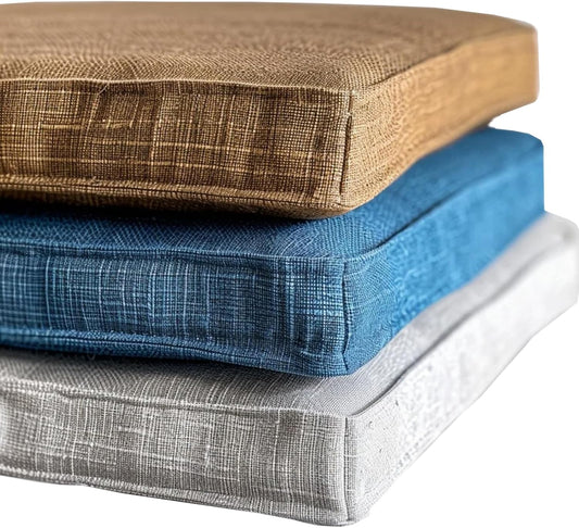 Bay Window Seat Cushions Custom Trapezoid Shape Indoor Outdoor Non-Slip Bench Foam Cushion Waterproof Personalized Piping Fabric Color Foam Thickness