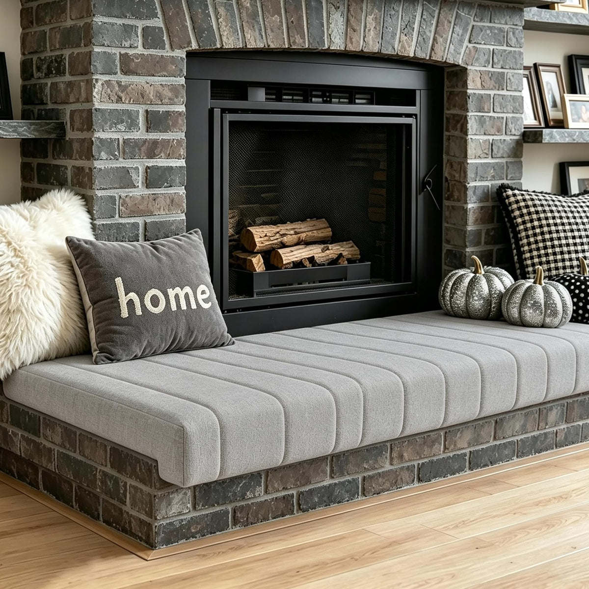 Avenix Custom Size Bay Window Bench Seat Cushions Indoor/Outdoor Bench Cushions, 75D Memory Foam/Anti-Slip/Scratch Custom Bench Cushions for Breakfast/Reading Nook/Kitchen Dining Entryway Mudroom