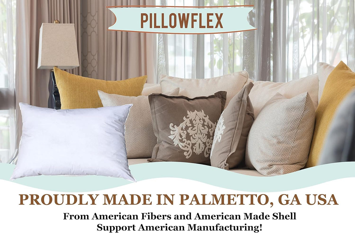 Pillowflex Premium Polyester Pillow Insert - 12x20 Soft Decorative Pillow