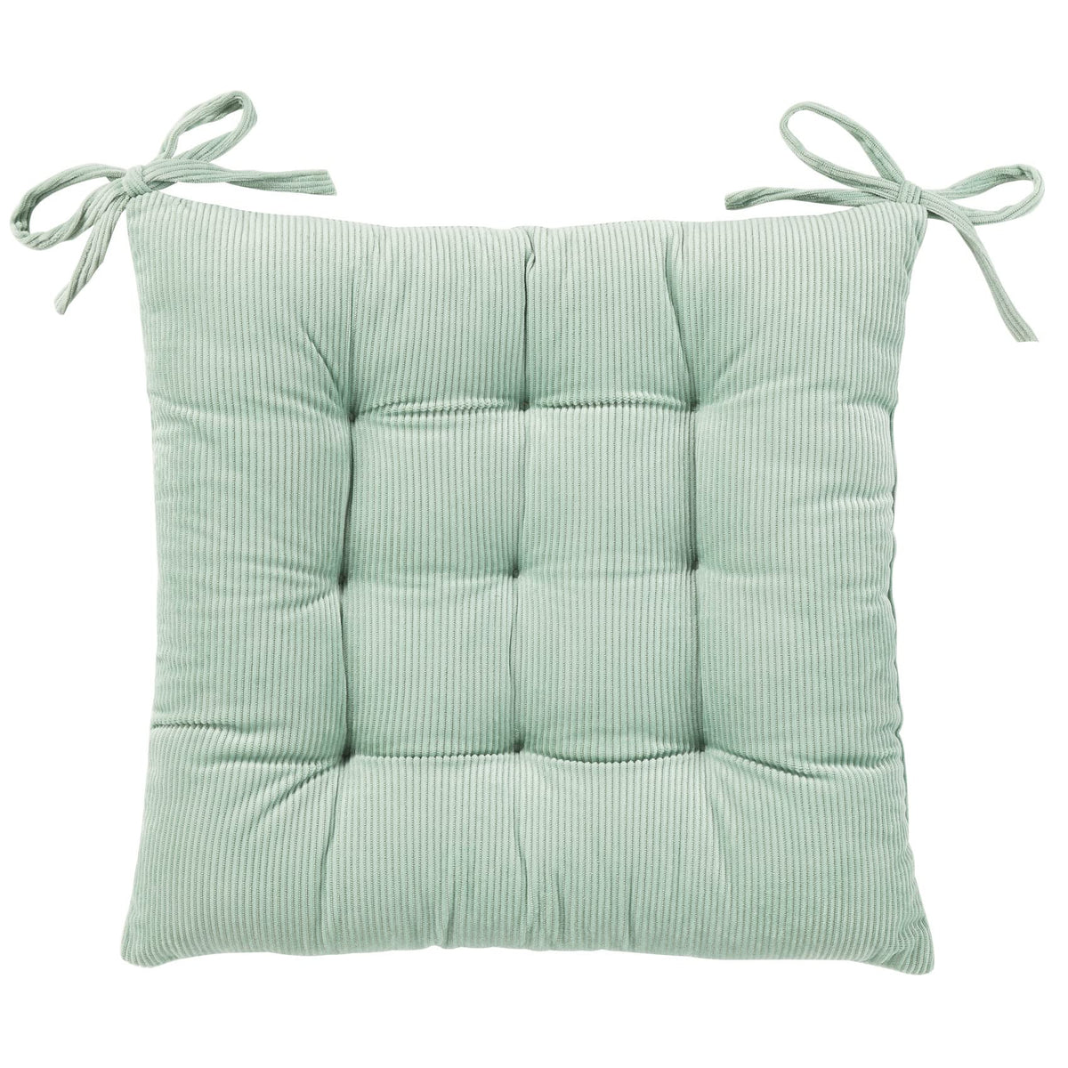HLOVME Corduroy Chair Cushion with Ties Ultra Soft Warm Floor Cushion for Kids Reading Nook Comfortable Square Seat Cushion for Adult 15.7”x15.7” Set of 2, Grey