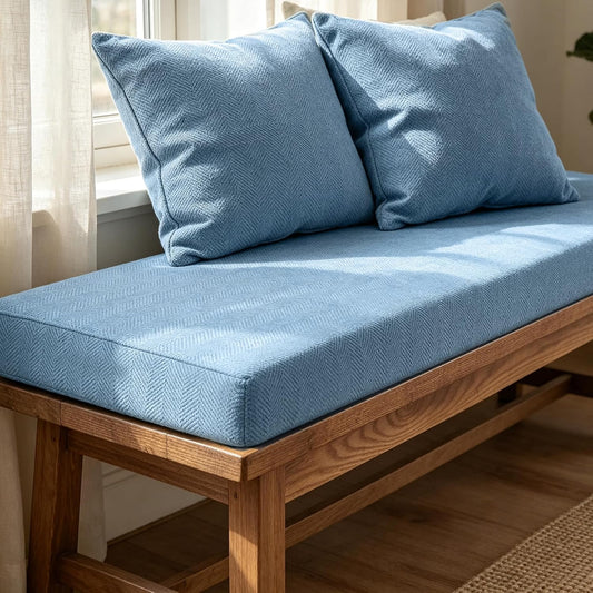 Avenix Custom Bench Cushion Indoor, Bay Window Seat Cushion Chenille Fabric