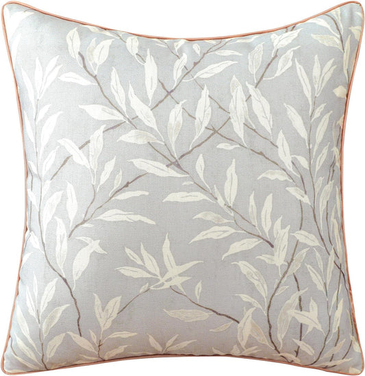 VOGOL Leaf Pattern Throw Pillow Cover, 18 x 18, 1 Cover, Gray